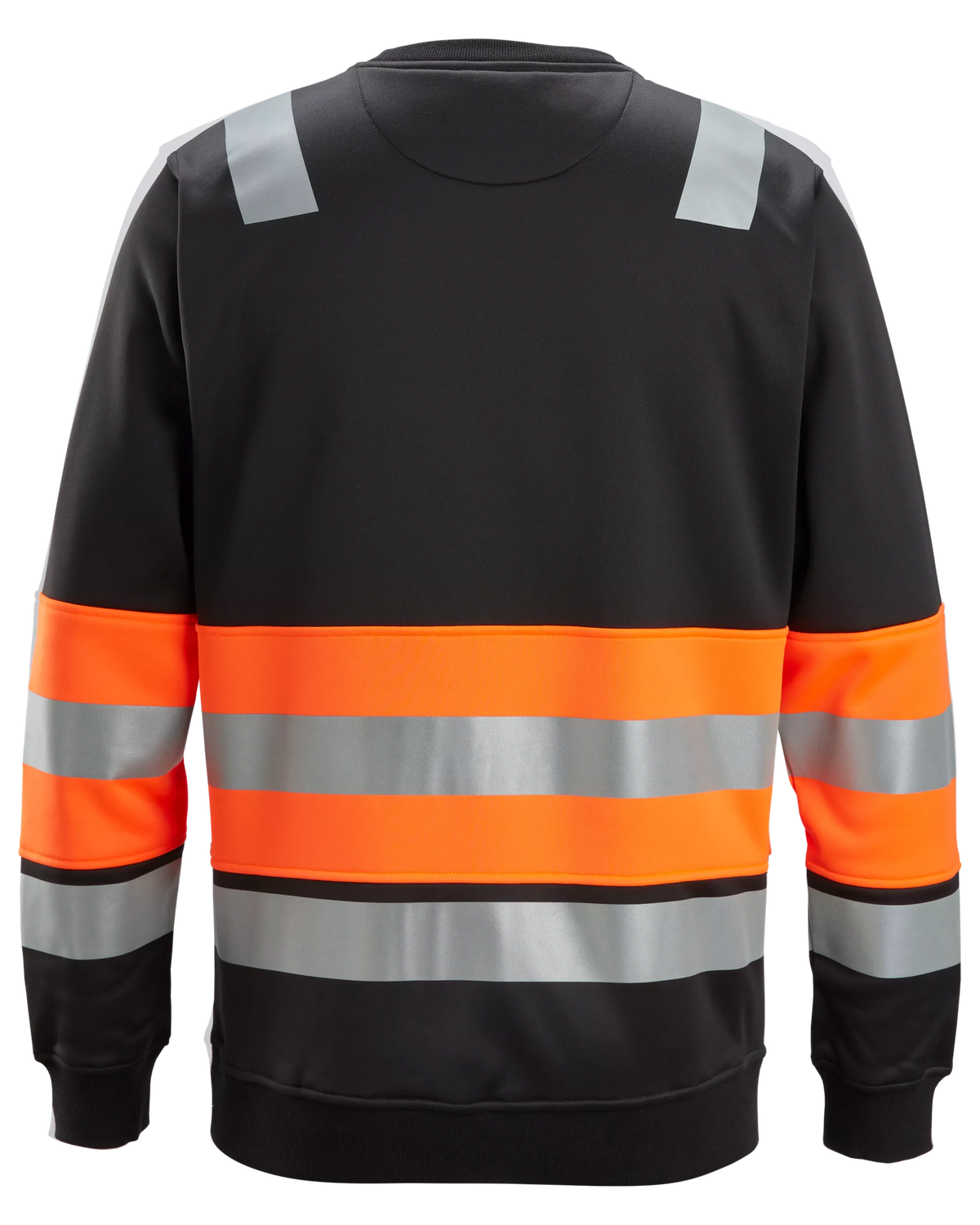 Snickers Black/Hi-Vis Orange, Hi-Vis Class 1 Sweatshirt (8031) – back view