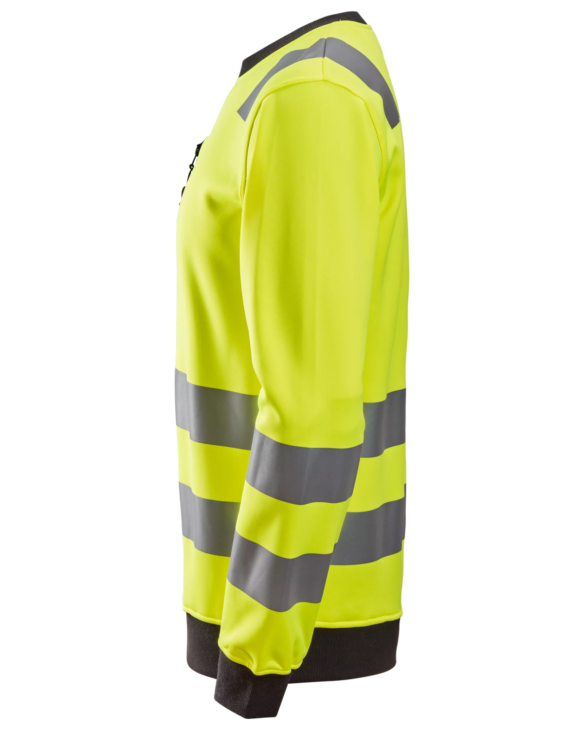 Snickers Hi-Vis Yellow, Hi-Vis Class 2/3 Sweatshirt (8037) – left side view