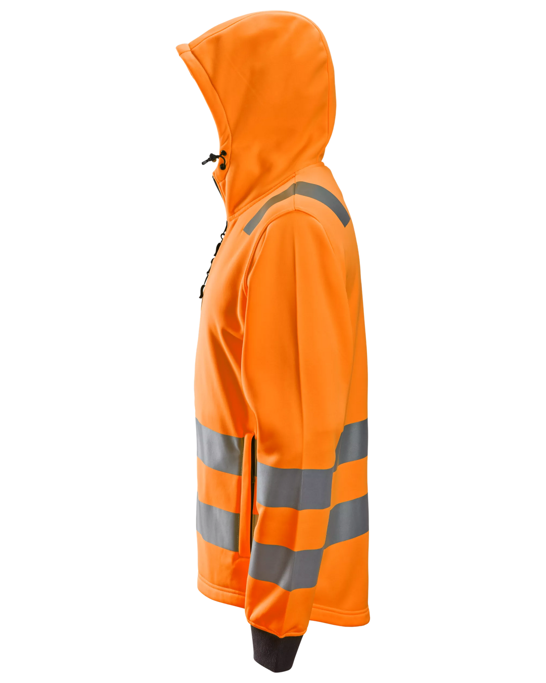 Snickers Hi-Vis Orange, Hi-Vis Class 2/3 Full Zip Hoodie (8039) – left side view