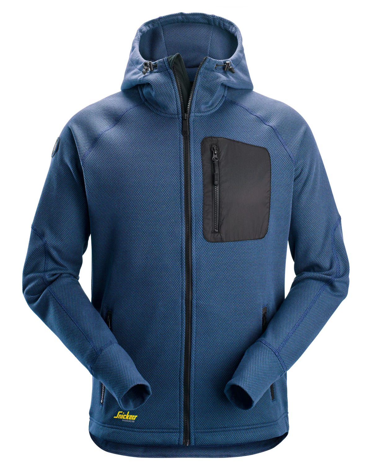 Snickers Deep Blue, FlexiWork Fleece Hoodie (8041) – front view