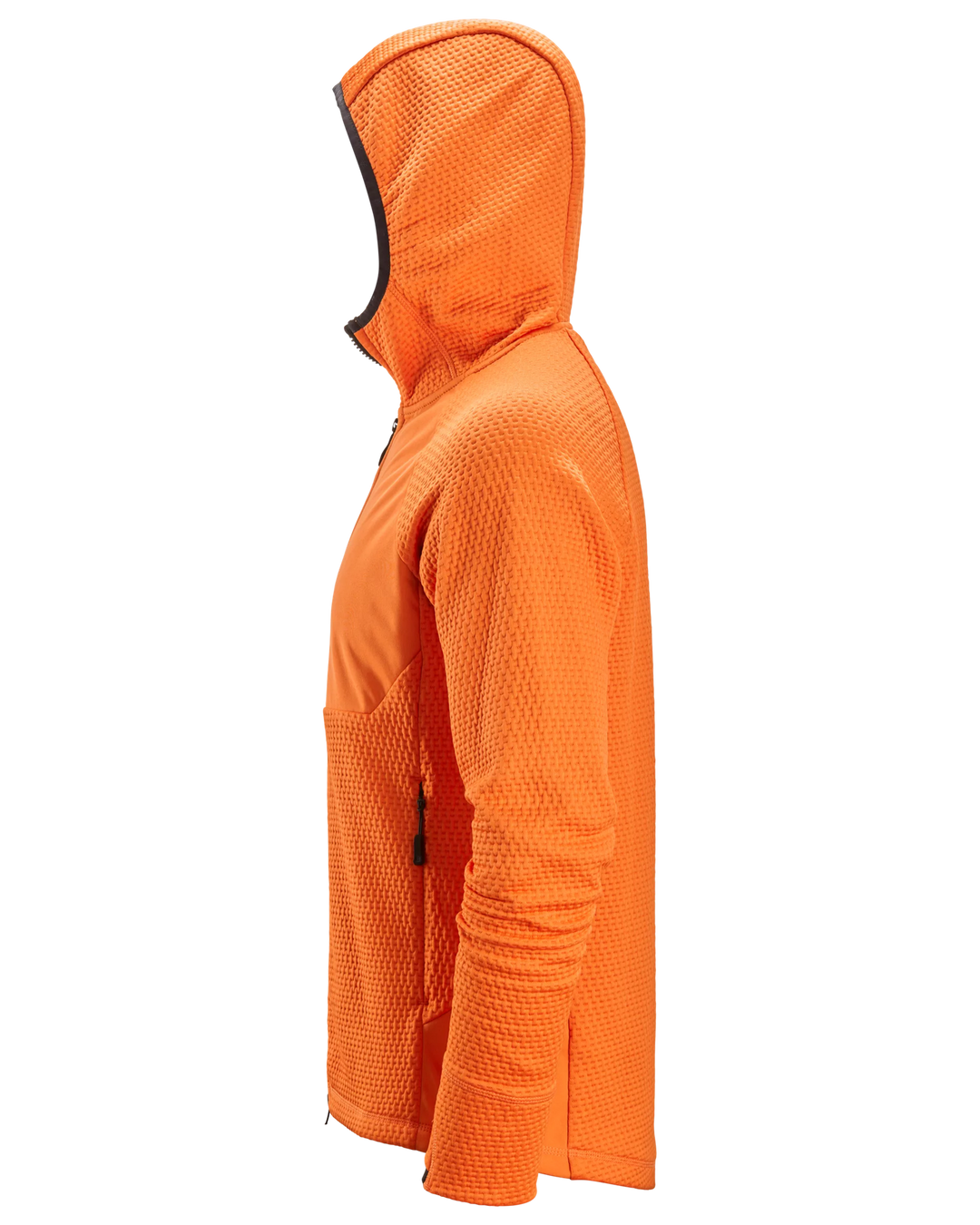 Snickers Warm Orange, FlexiWork Full-Zip Midlayer Hoodie (8405) – left side view