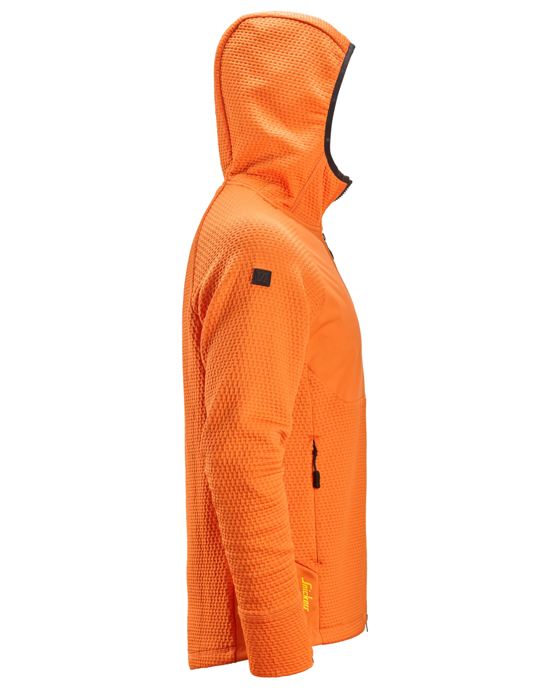 Snickers Warm Orange, FlexiWork Full-Zip Midlayer Hoodie (8405) – right side view