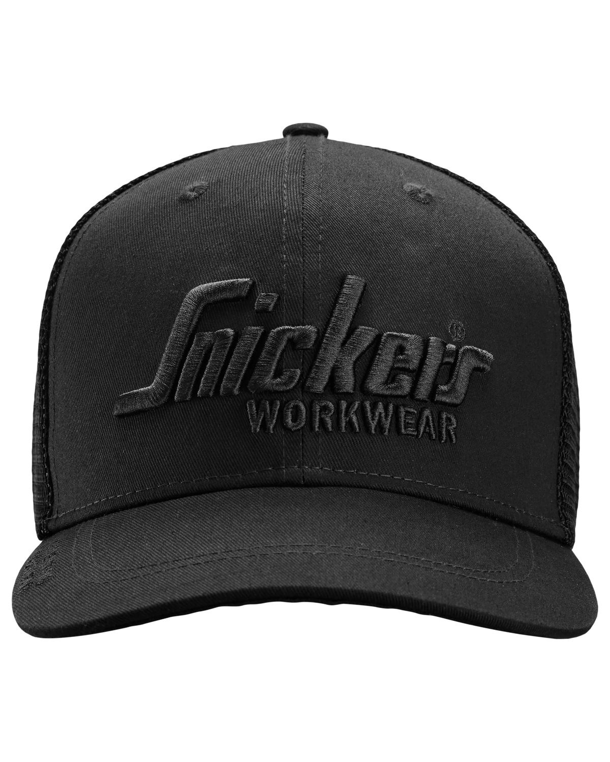 Snickers Black, Trucker Cap (9001) – front view