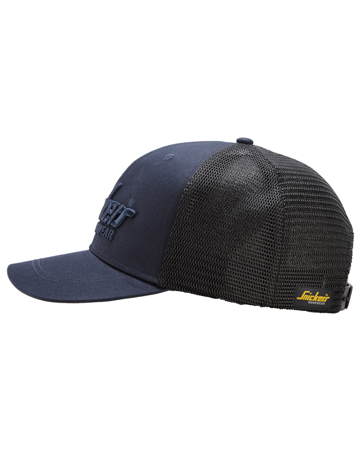 Snickers Navy, Trucker Cap (9001) – left side view