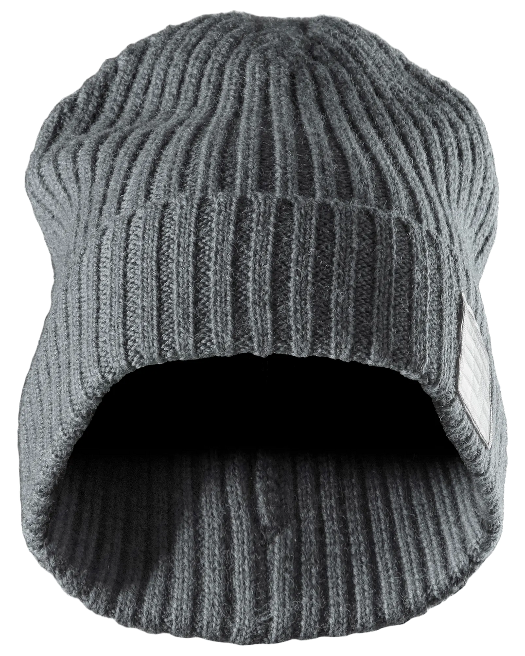 Snickers Grey Melange, Wool Fisherman Beanie (9003) – front view