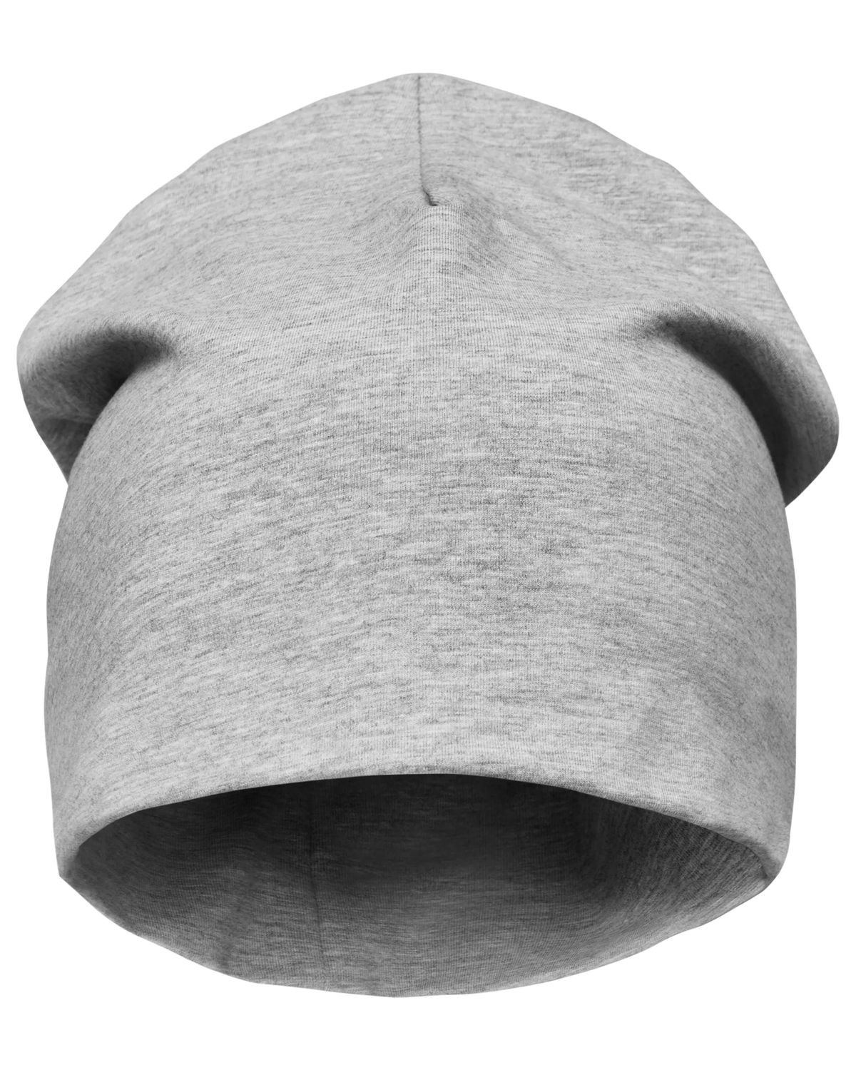 Snickers Grey Melange, Cotton Beanie (9014) – front view