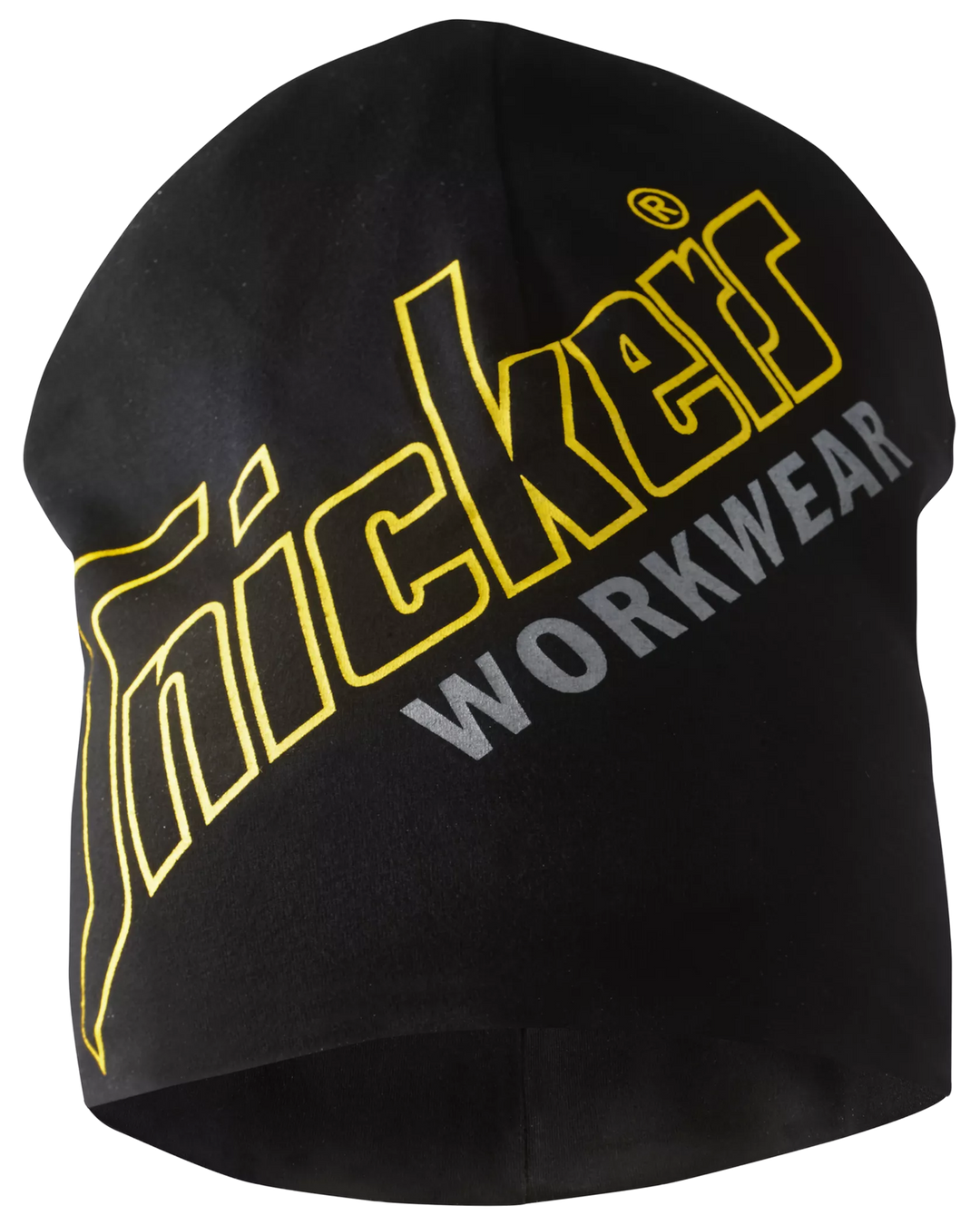 Snickers Black, Printed Cotton Beanie (9017) – front view