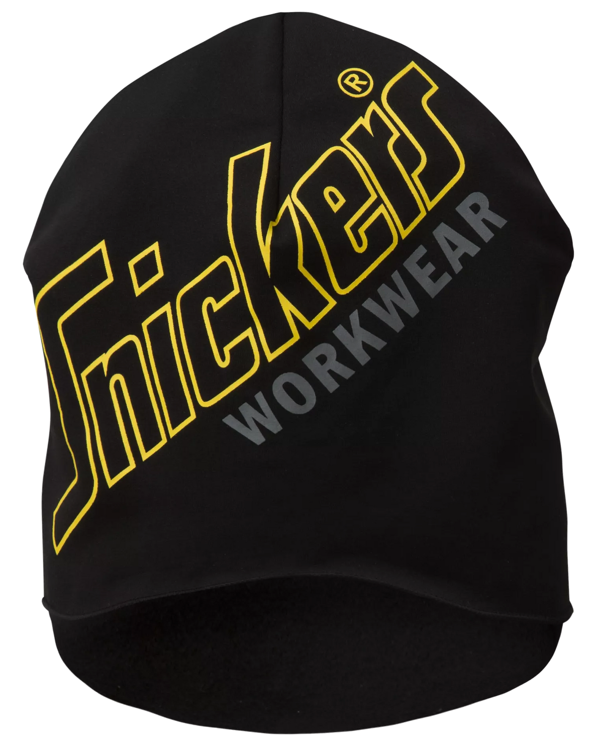 Snickers Black, Stretch Fleece Beanie Printed (9030) – front view