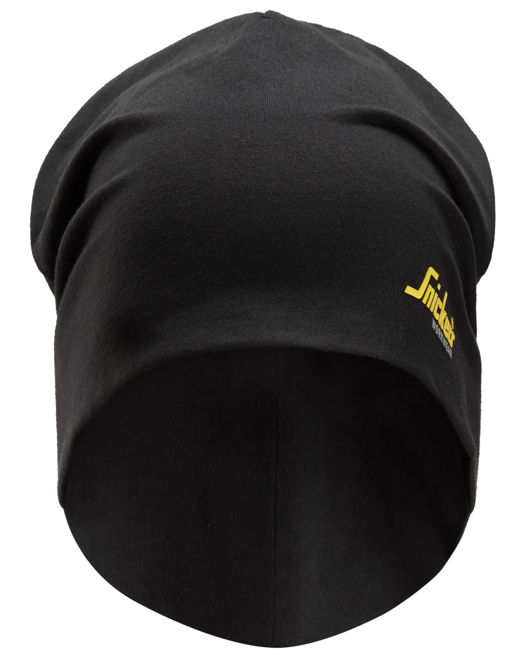 Snickers Black, Cotton Small Logo Beanie (9032) – front view