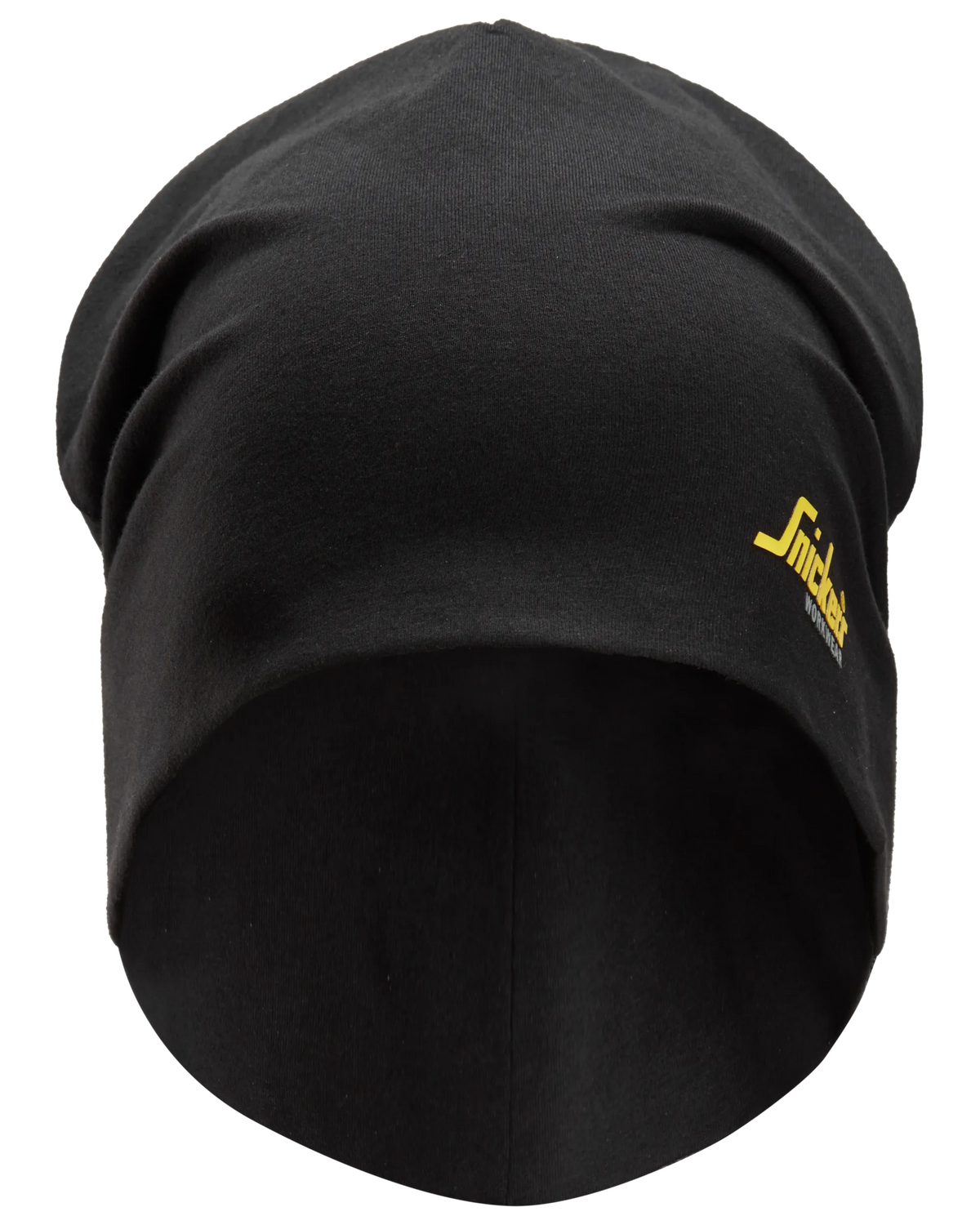 Snickers Black, Cotton Small Logo Beanie (9032) – front view