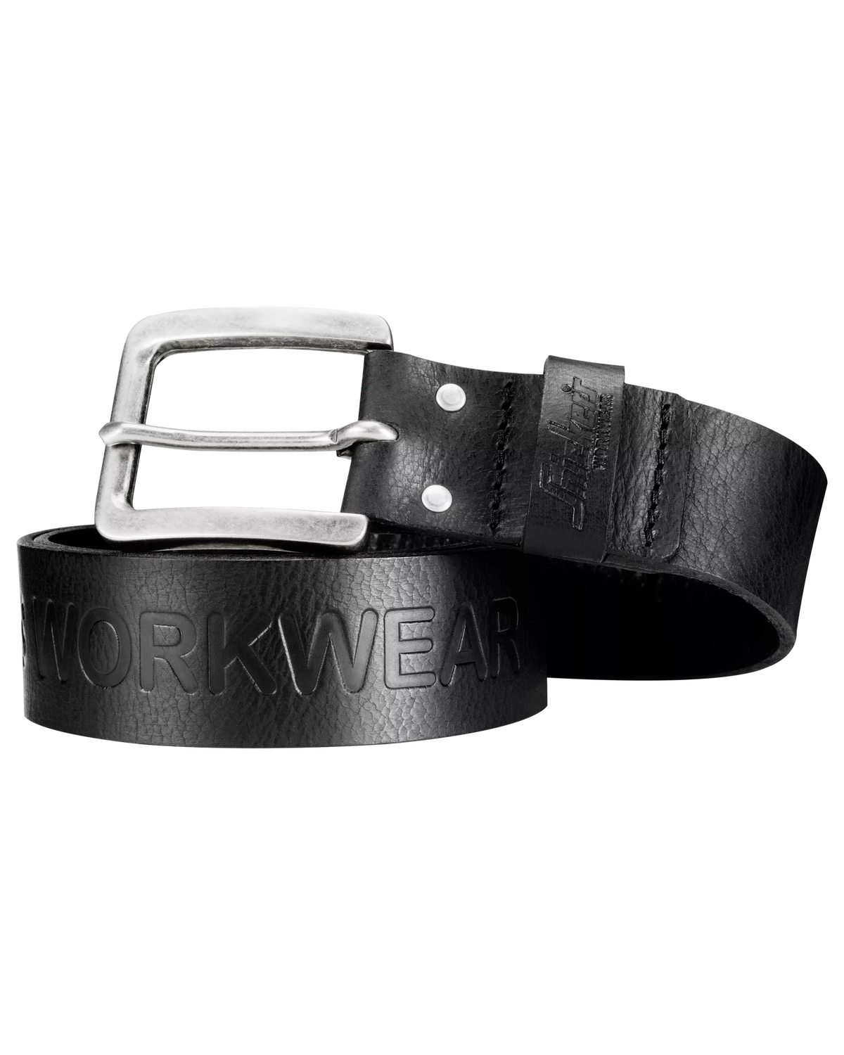 Snickers Black, Leather Belt (9034) – front view