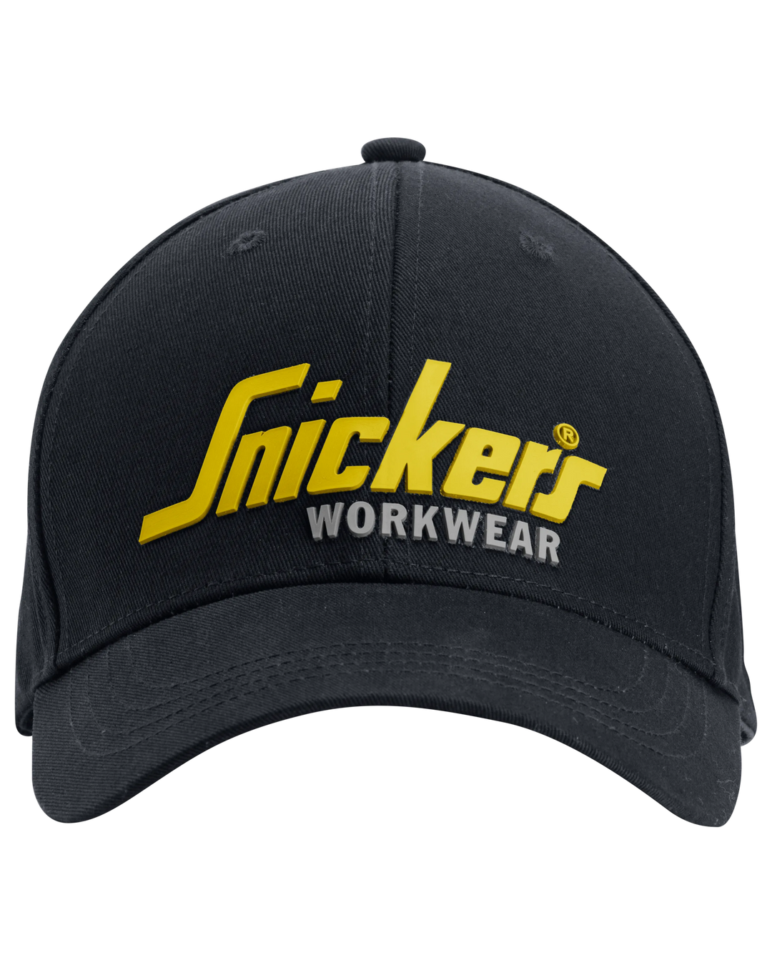 Snickers Black/Yellow, Logo Cap (9041) – front view
