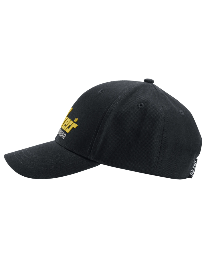 Snickers Black/Yellow, Logo Cap (9041) – left side view
