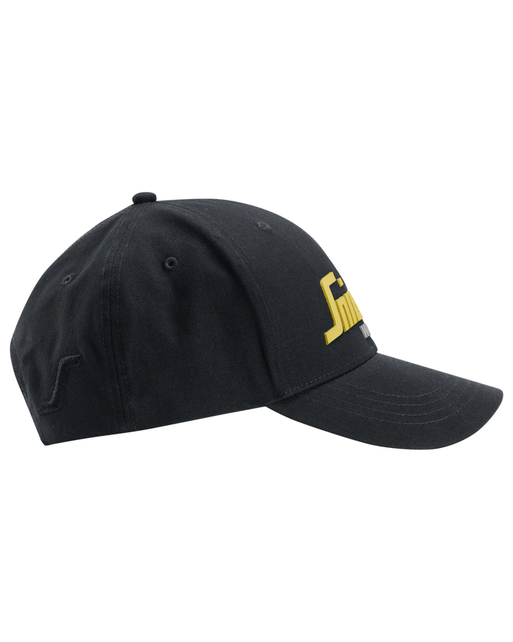 Snickers Black/Yellow, Logo Cap (9041) – right side view