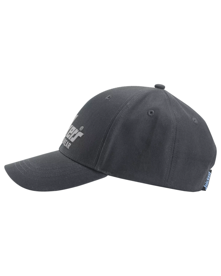Snickers Steel Grey, Logo Cap (9041) – left side view