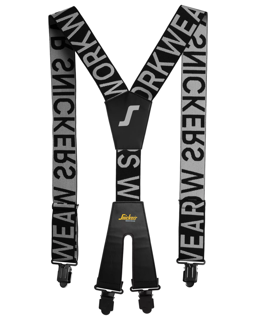 Snickers Black/Steel Grey, Logo Braces (9064) – back view