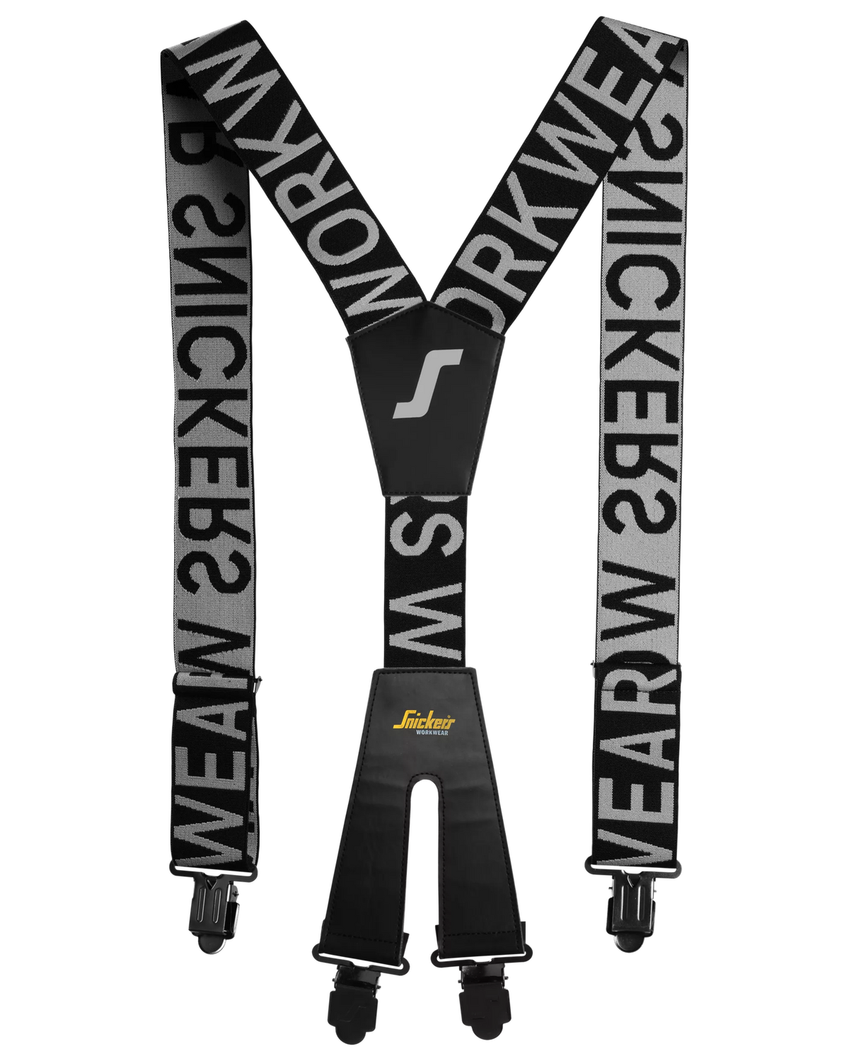 Snickers Black/Steel Grey, Logo Braces (9064) – back view