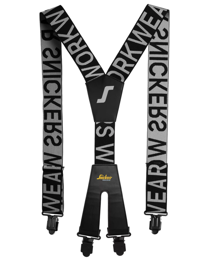 Snickers Black/Steel Grey, Logo Braces (9064) – back view