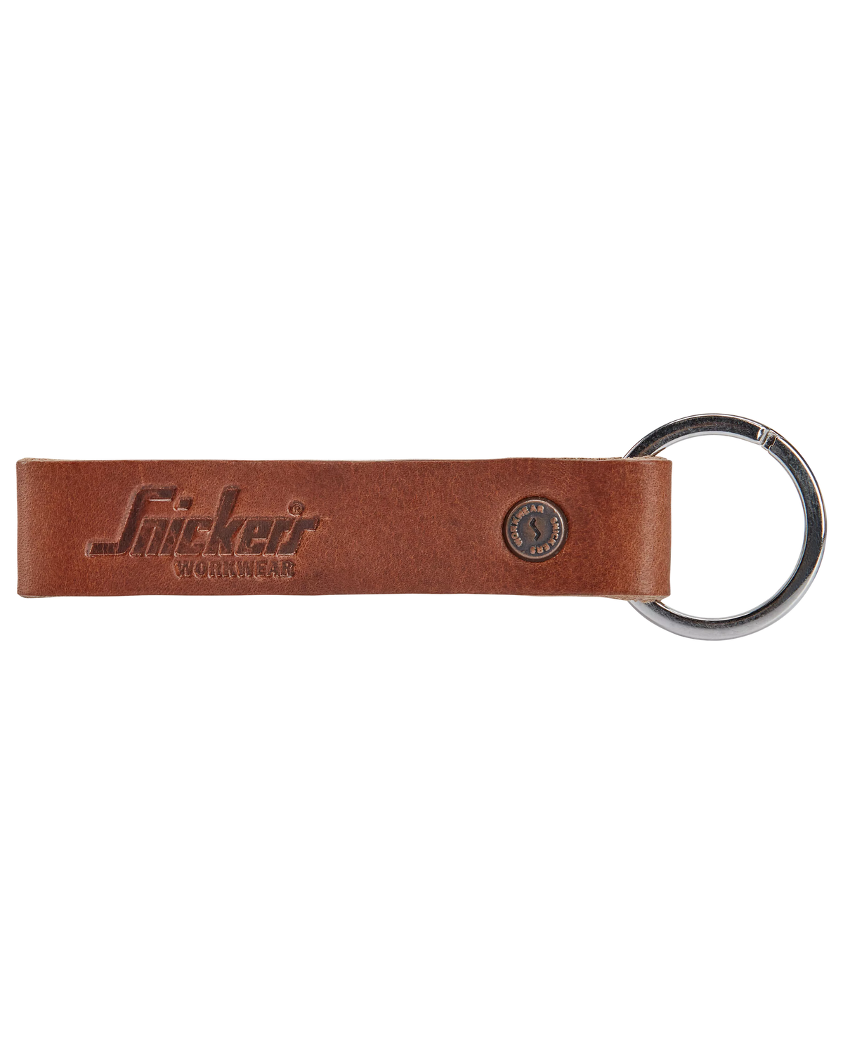 Snickers Chocolate Brown, Leather Keyring (9751) – front view