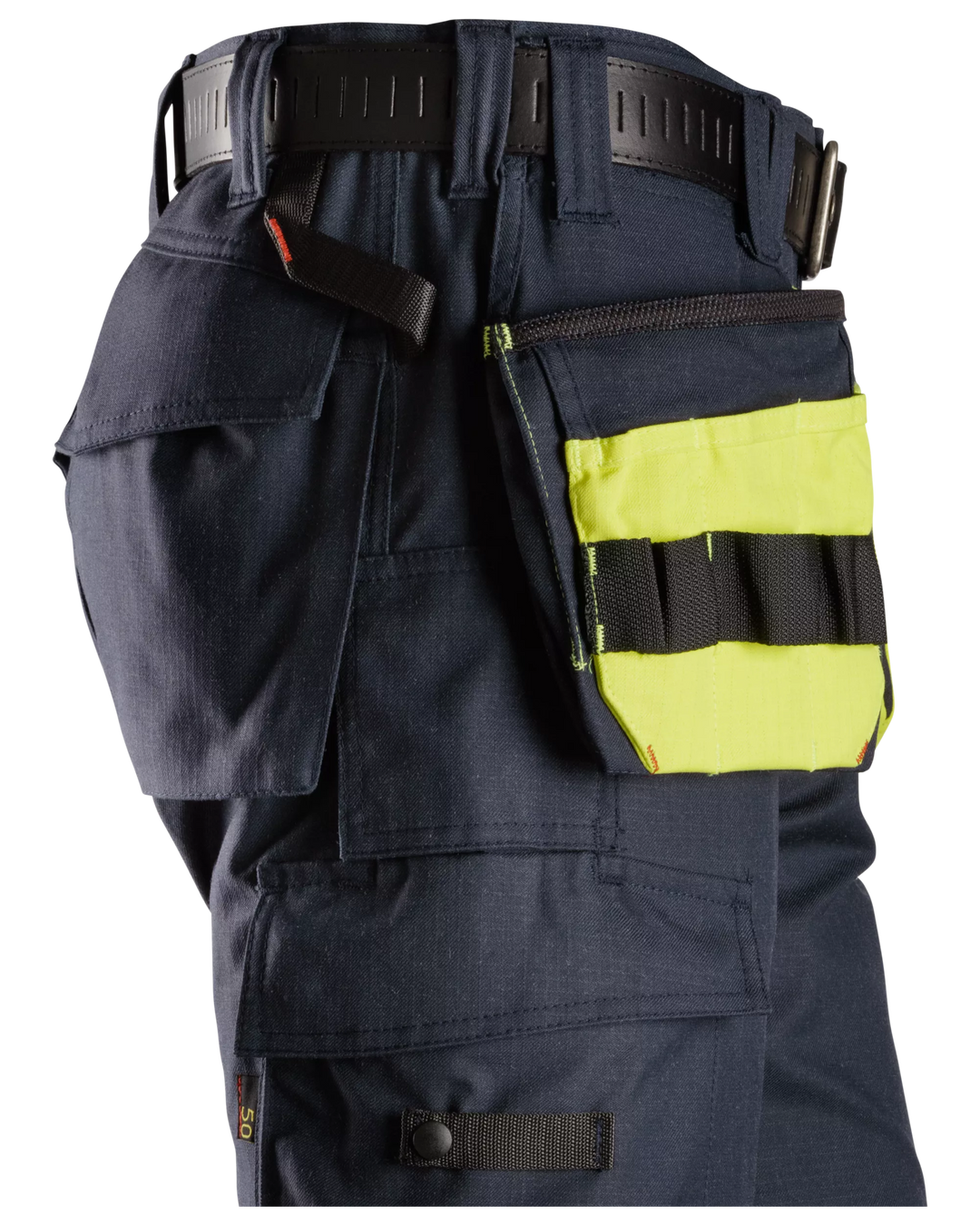 Snickers Hi-Vis Yellow/Navy, ProtecWork Multi Function Holster Pockets (9787) – right side view