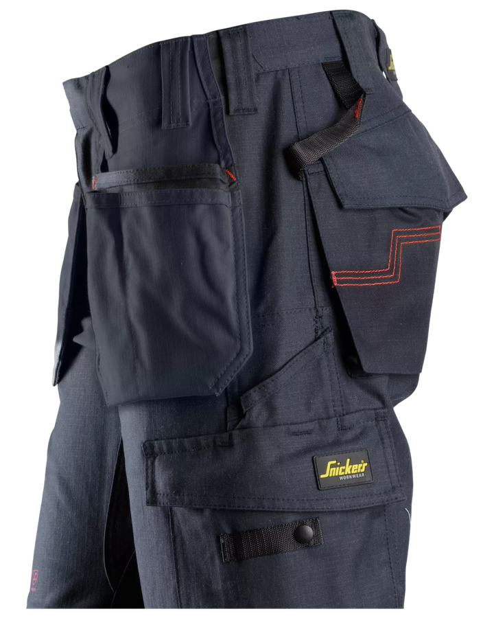 Snickers Navy, ProtecWork Attached Holster Pockets (9793) – left side view