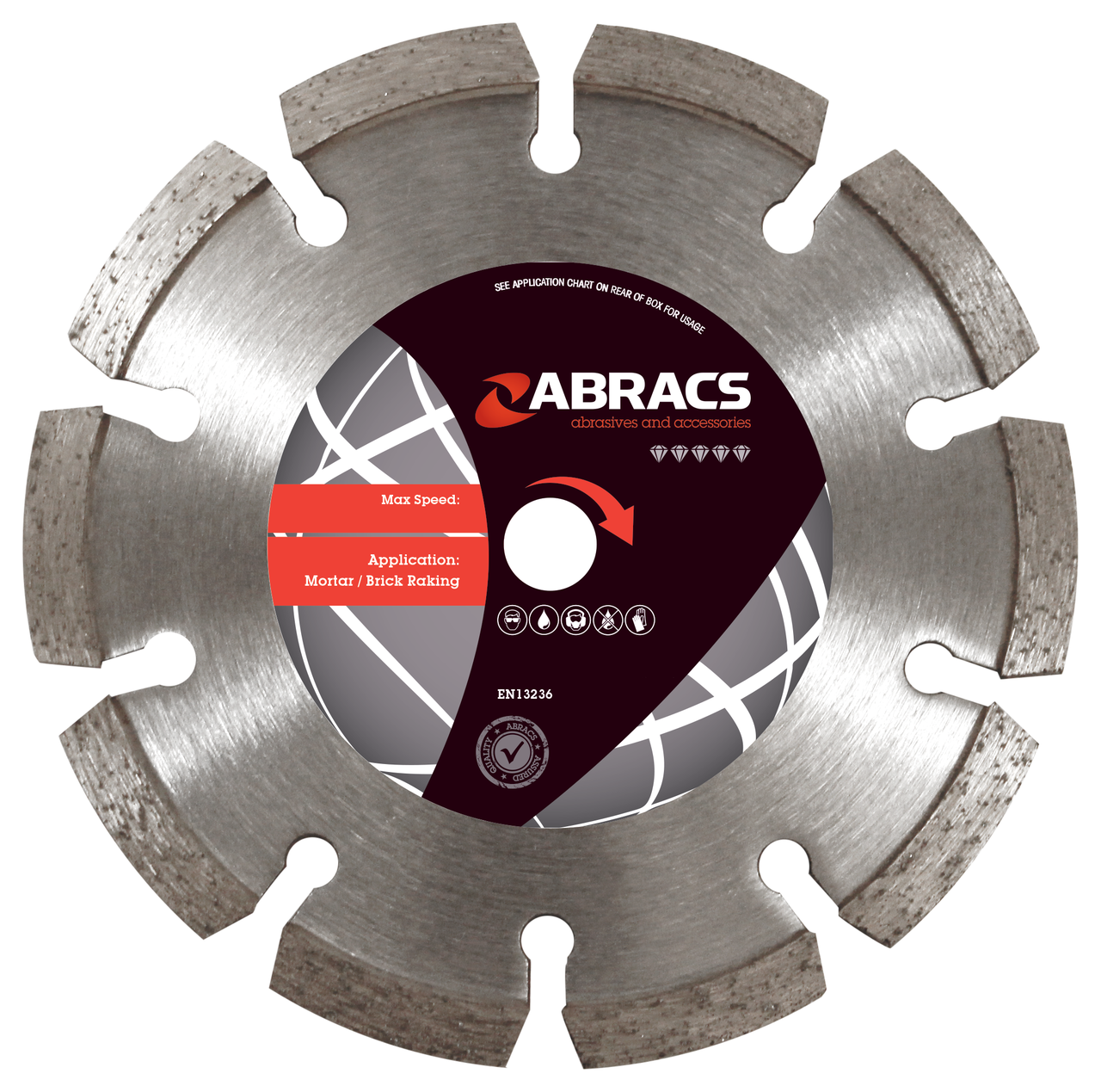 Abracs 115mm X 7mmx22mm Diamond Brick Raking Blade