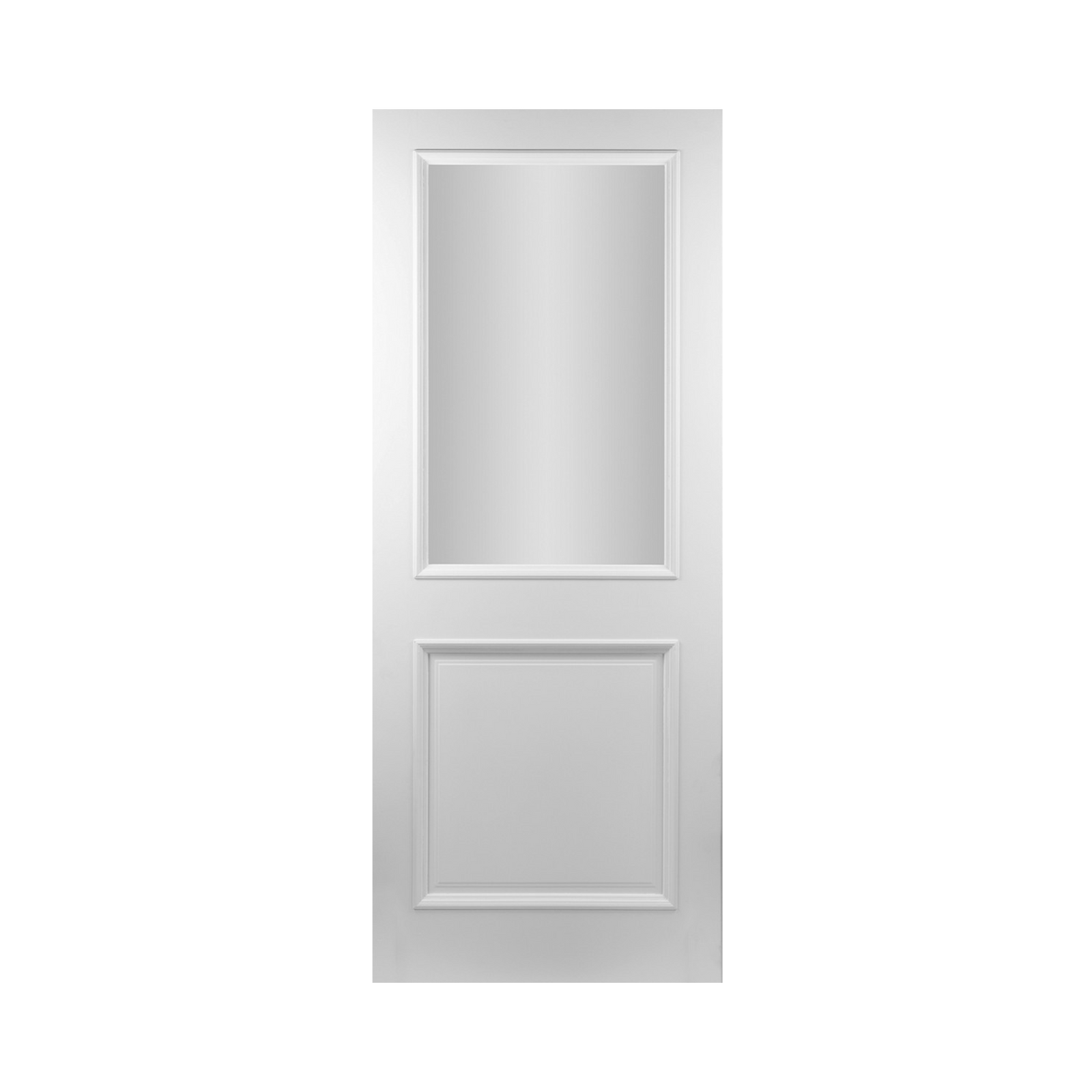 SEADEC Albany Bolection 1 Panel & 1 Glass Frosted Printed Glass White Primed (42MM) - DOOR Dynamite Hardware