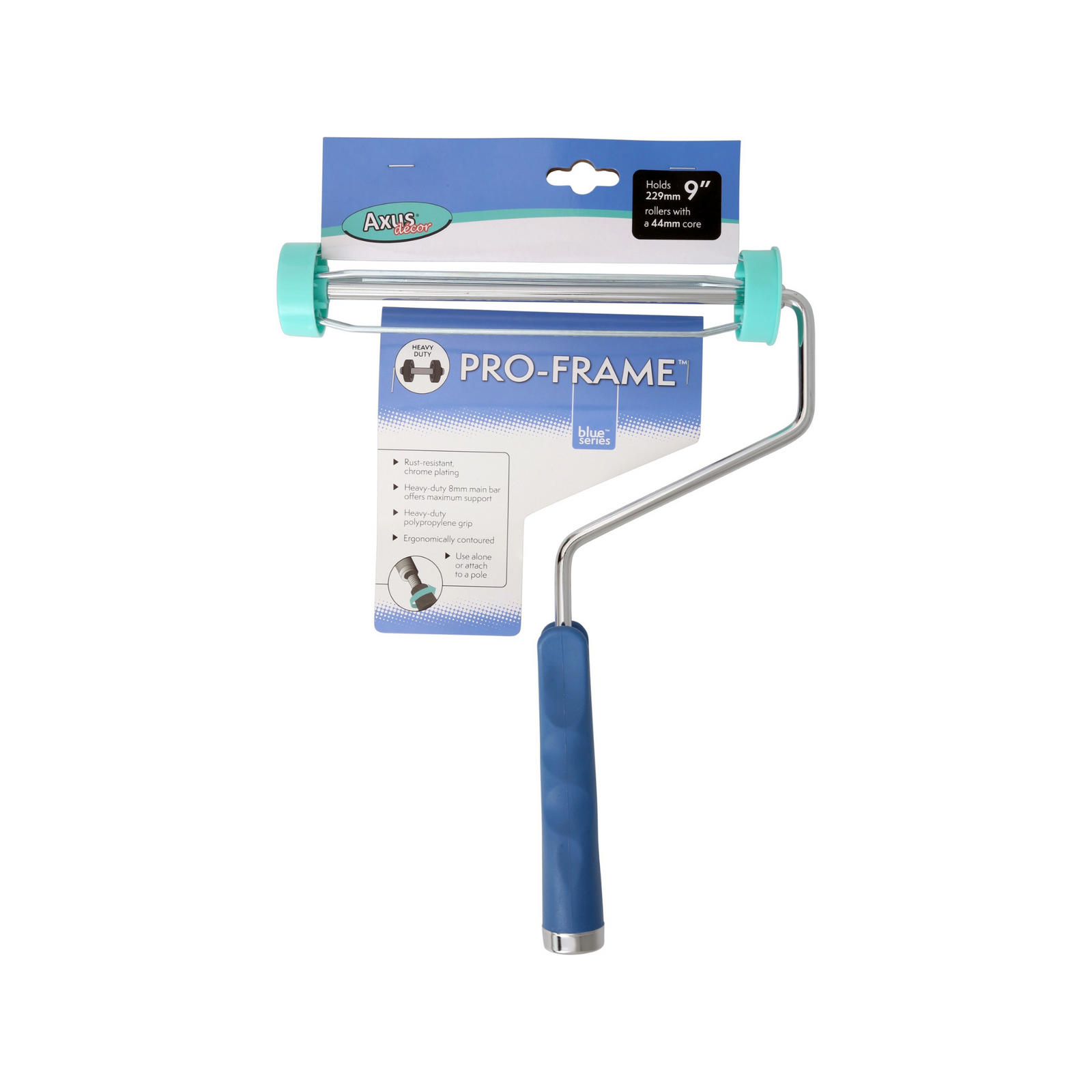 Axus Decor -Pro-Frame, Blue Series (9" / 230mm, 38mm core) - Roller Frames Dynamite Hardware