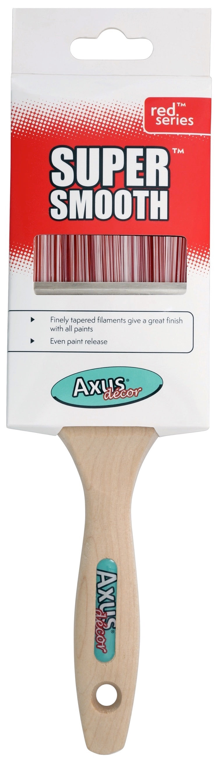 Axus Decor - Super Smooth Brush, Red Series (3" / 75mm) - Paint Barrier Sheet Dynamite Hardware