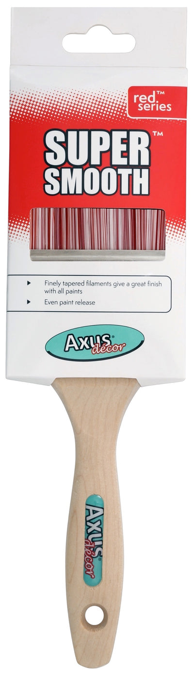 Axus Decor - Super Smooth Brush, Red Series (3" / 75mm)