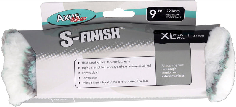 Axus Decor - S-Finish Roller, Grey Series (9" / 230mm, 38mm core, XL Pile)