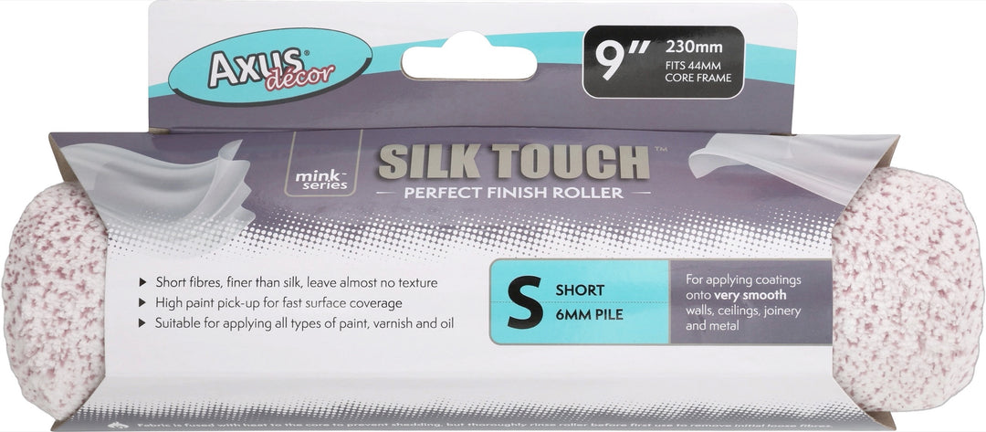 Axus Decor - Silk Touch Roller, Mink Series (9" / 230mm, 38mm core, Short Pile ) - Paint Application By Roller Dynamite Hardware