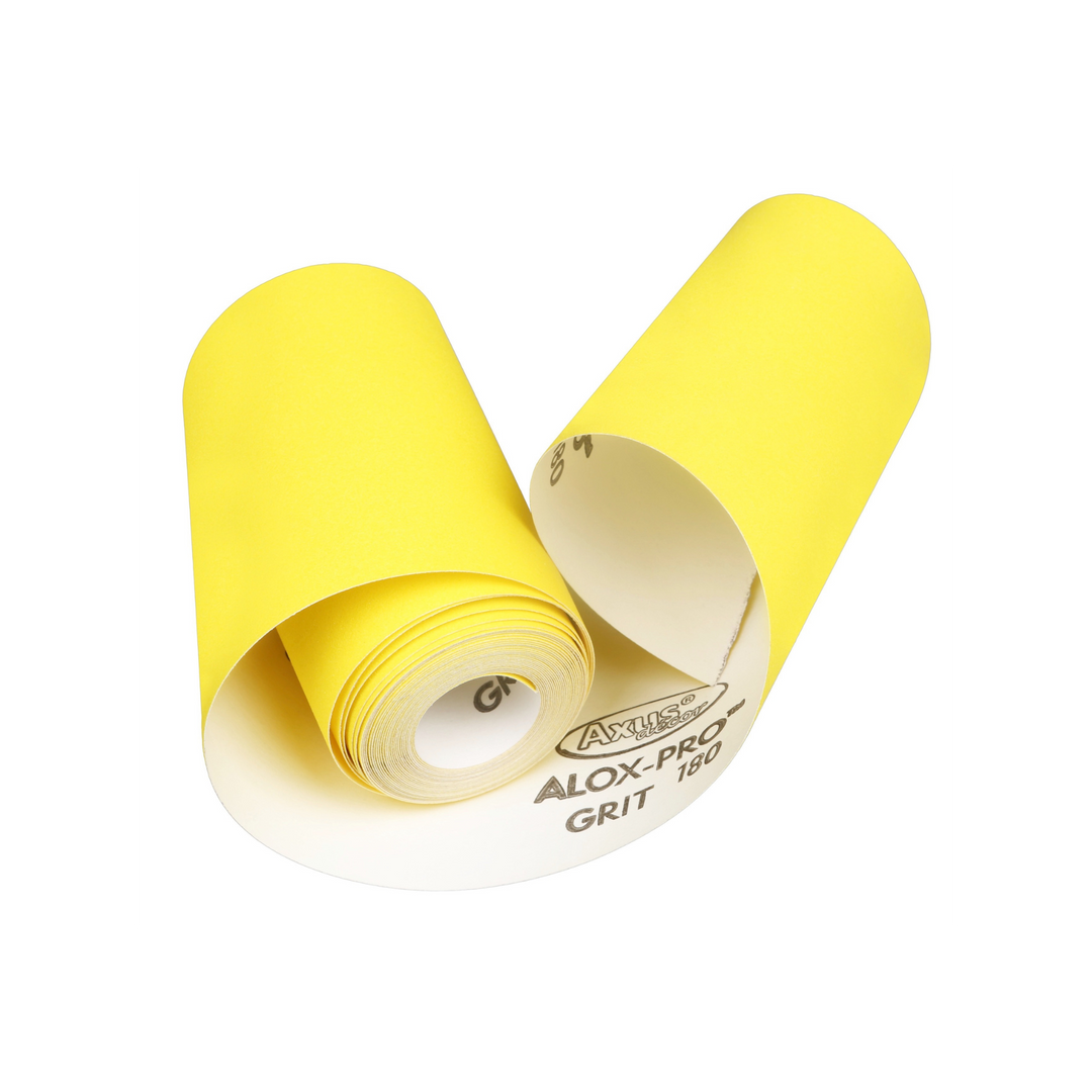 Axus Decor - Alox Pro Aluminium Oxide Abrasive Paper,Blue Series (Grit 180) 5m x 115mm - Paint Barrier Sheet Dynamite Hardware