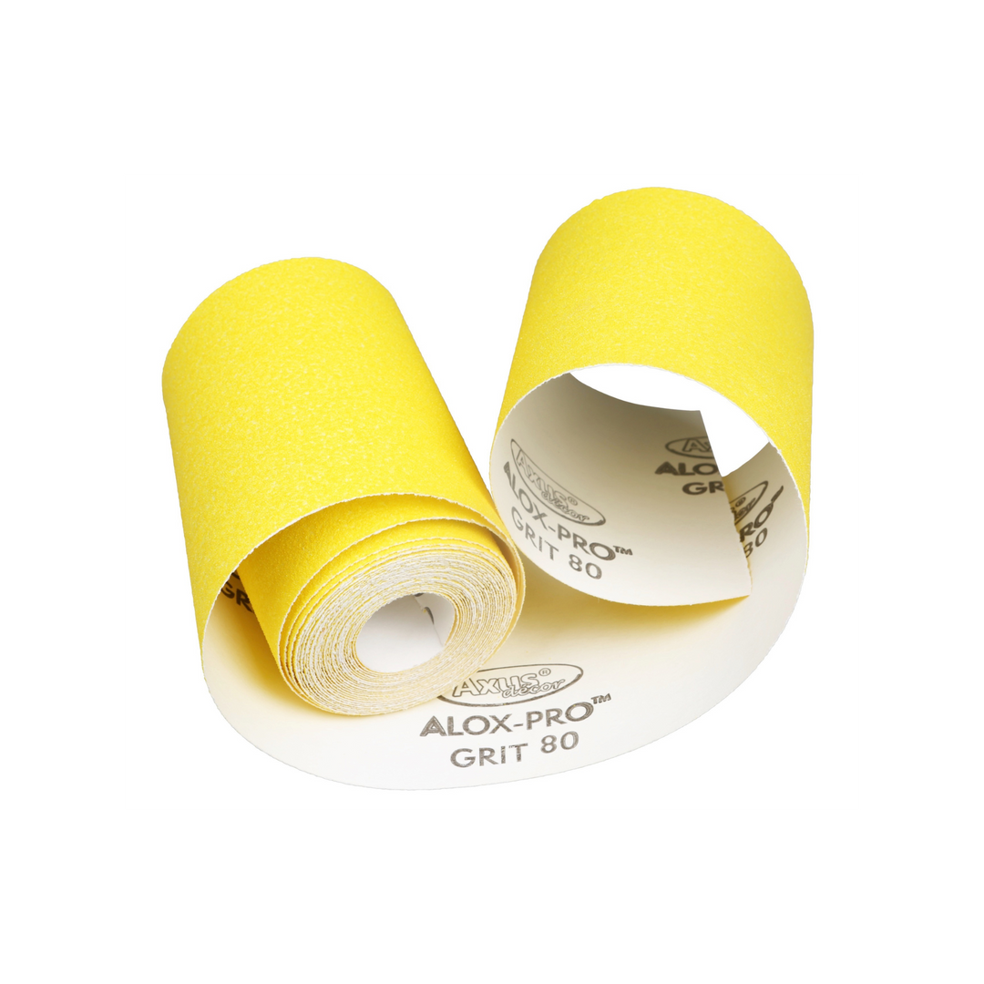 Axus Decor - Alox Pro Aluminium Oxide Abrasive Paper,Blue Series (Grit 80) 5m x 115mm - Paint Barrier Sheet Dynamite Hardware