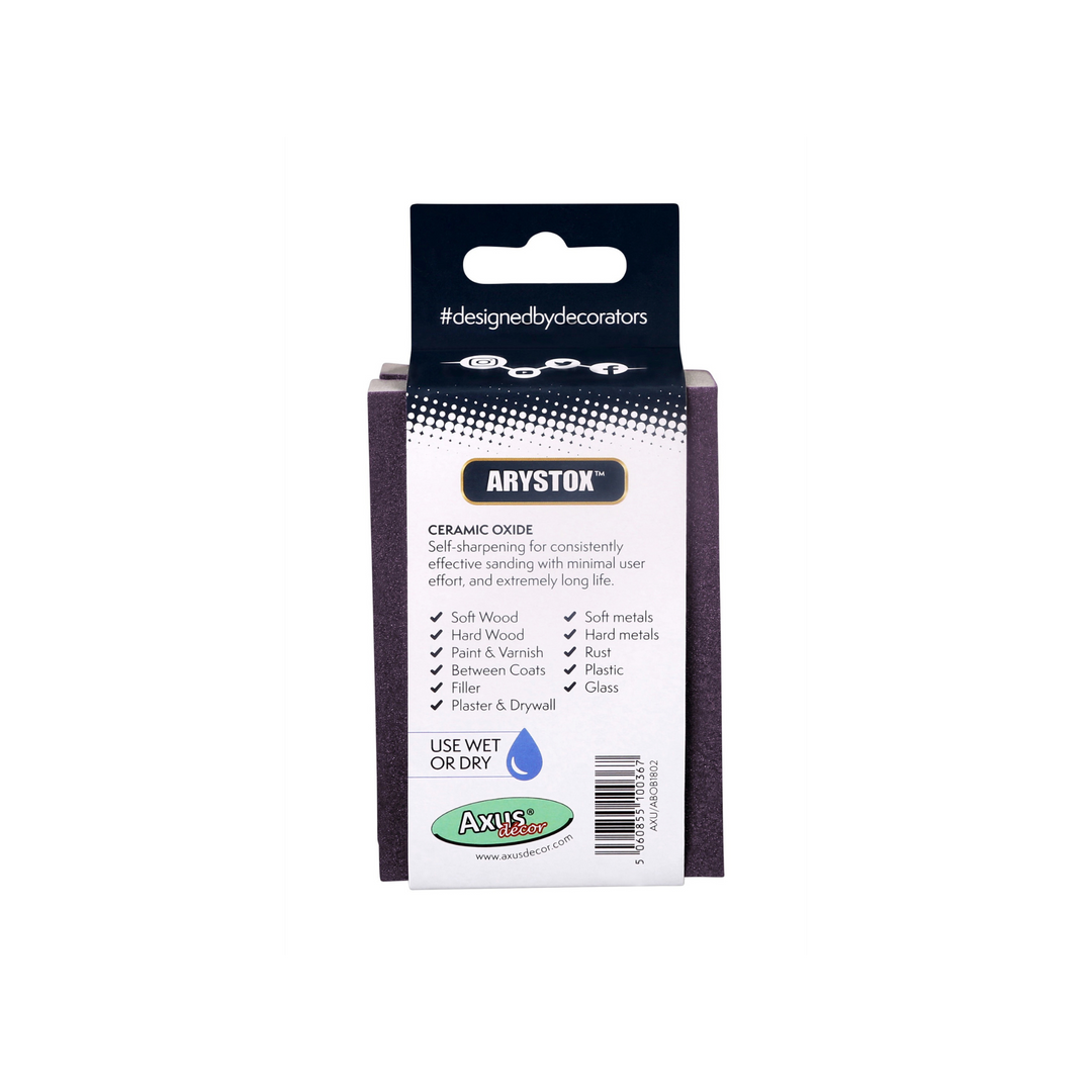 Axus Decor - Arystox Ceramic Oxide Abrasive Blocks, Twin Pack, Onyx Series, (Grit 180) - Paint Barrier Sheet Dynamite Hardware