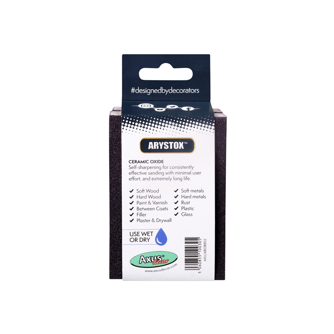 Axus Decor - Arystox Ceramic Oxide Abrasive Blocks, Twin Pack, Onyx Series, (Grit 80) - Paint Barrier Sheet Dynamite Hardware