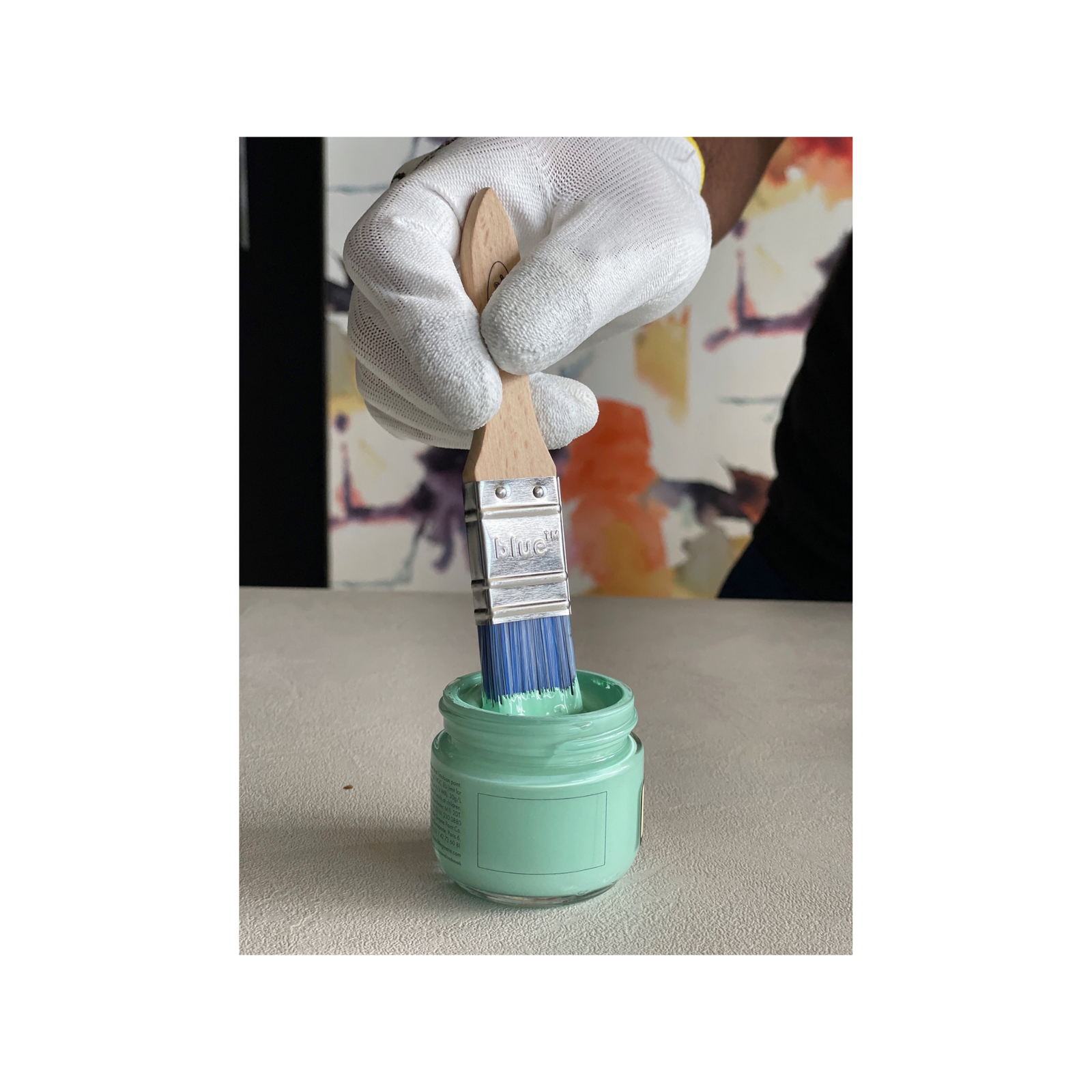 Axus Decor - Sample Pot Brush, Blue Series (Twin Pack) - Paint Barrier Sheet Dynamite Hardware