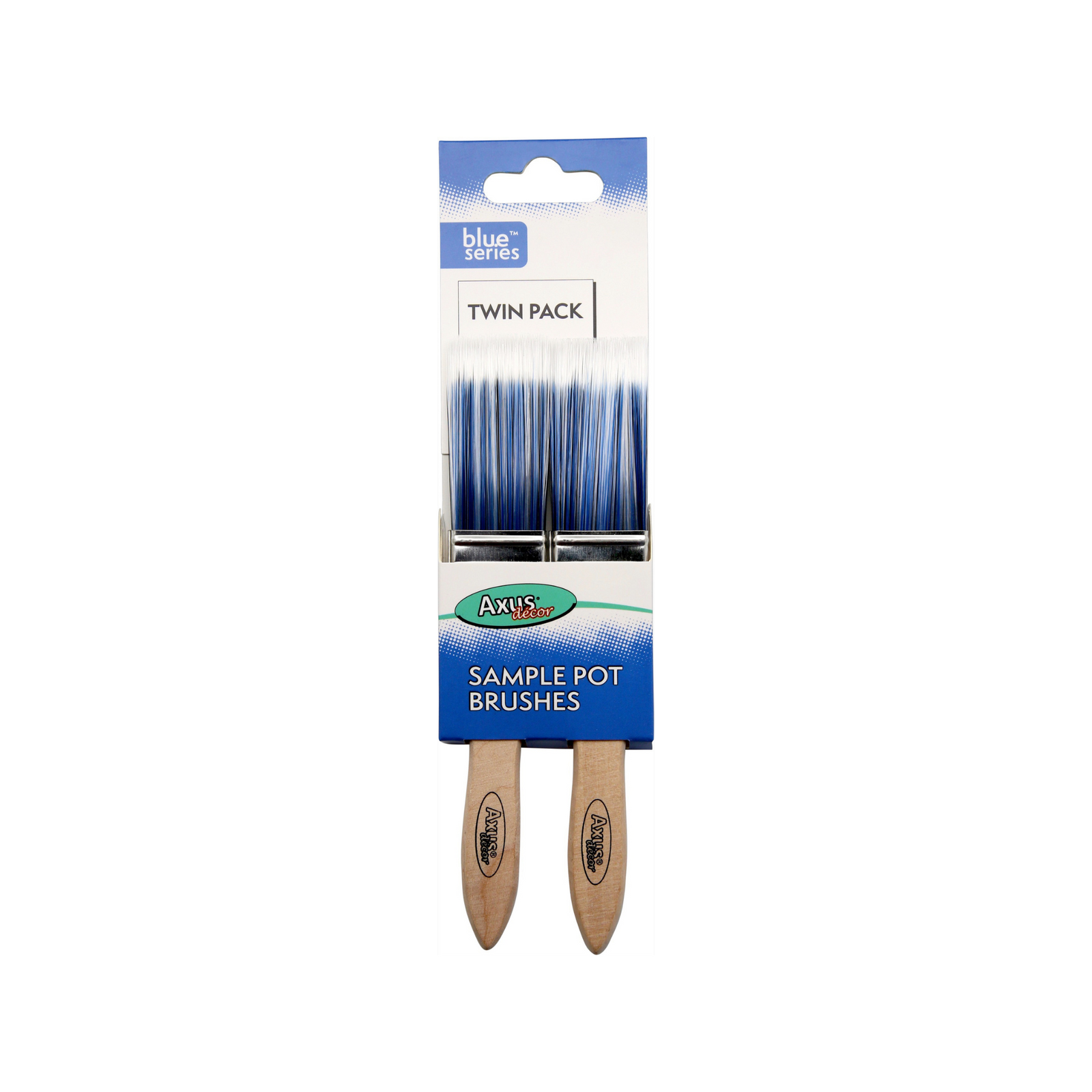 Axus Decor - Sample Pot Brush, Blue Series (Twin Pack) - Paint Barrier Sheet Dynamite Hardware