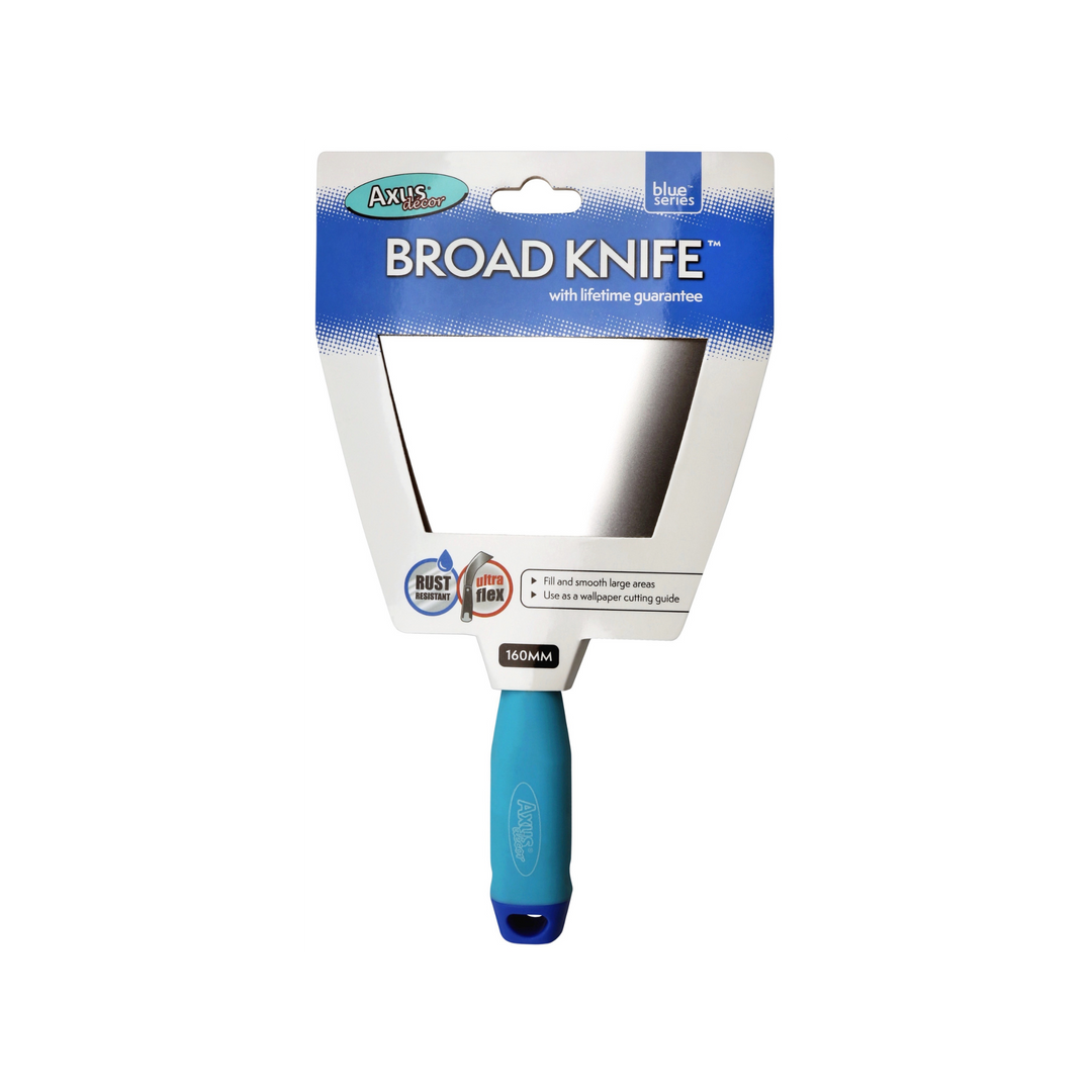 Axus Decor - Broad Knife, Blue Series (160mm) - Paint Barrier Sheet Dynamite Hardware