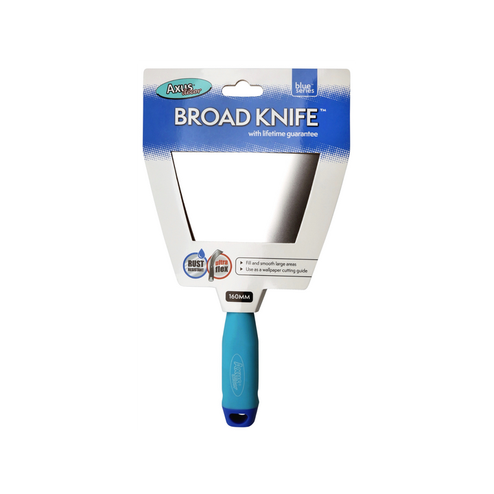 Axus Decor - Broad Knife, Blue Series (160mm) - Paint Barrier Sheet Dynamite Hardware