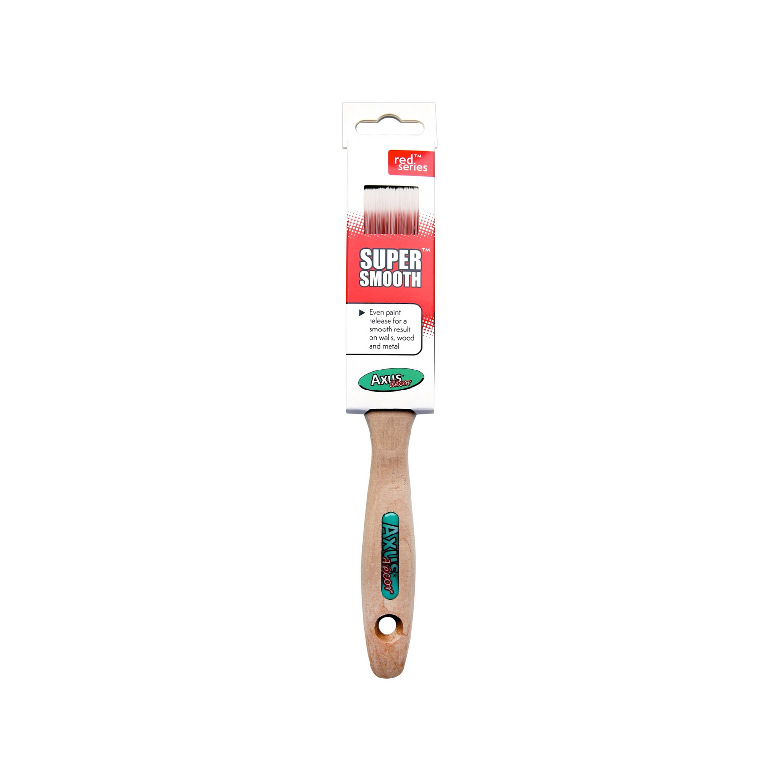 Axus Decor - Super Smooth Brush Set, Red Series, Set of 4 (1.5", 2x2", 3") - Paint Barrier Sheet Dynamite Hardware