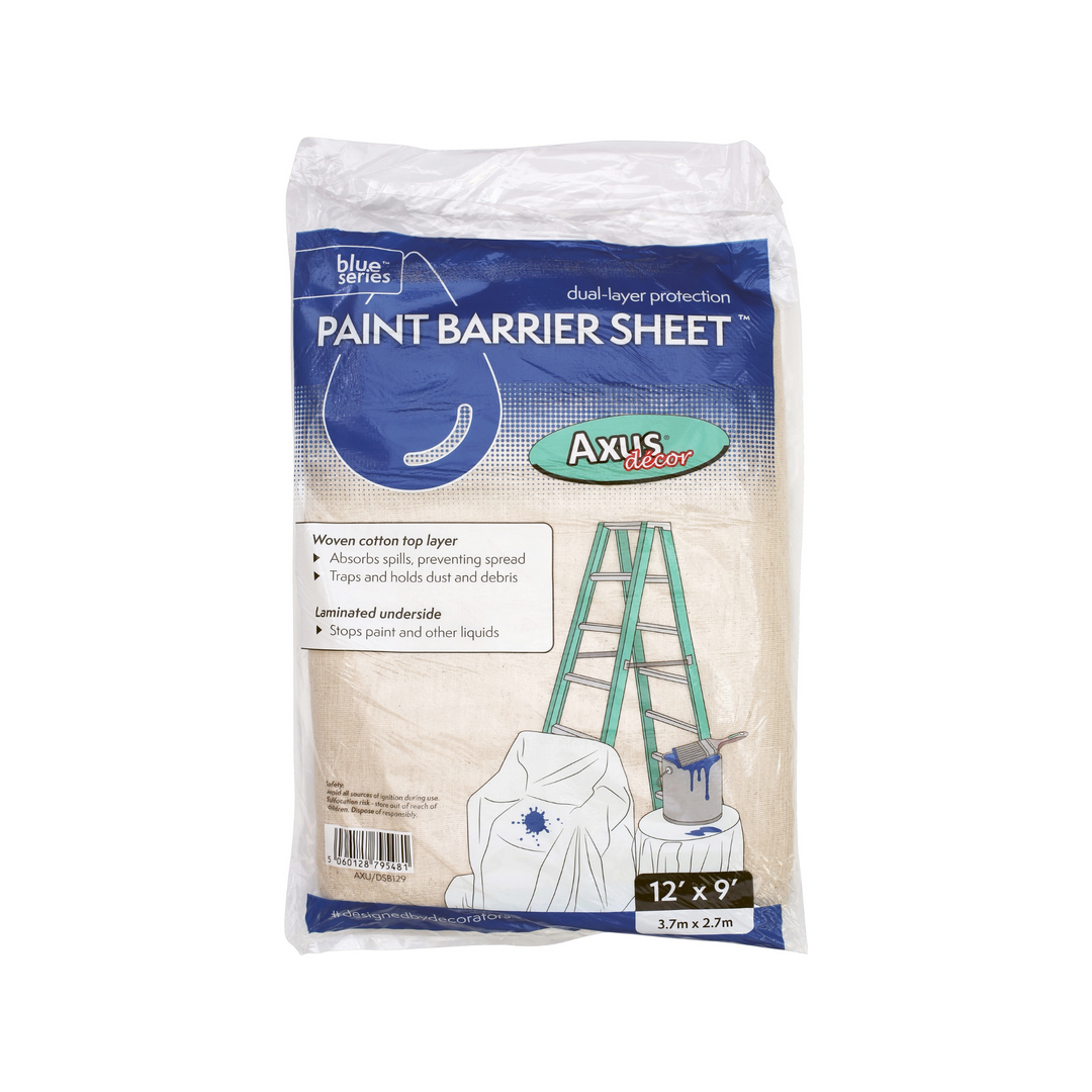 Axus Decor - Paint Barrier Sheet,Blue Series (12' x 9' - 3.67m x 2.76m) - Paint Barrier Sheet Dynamite Hardware