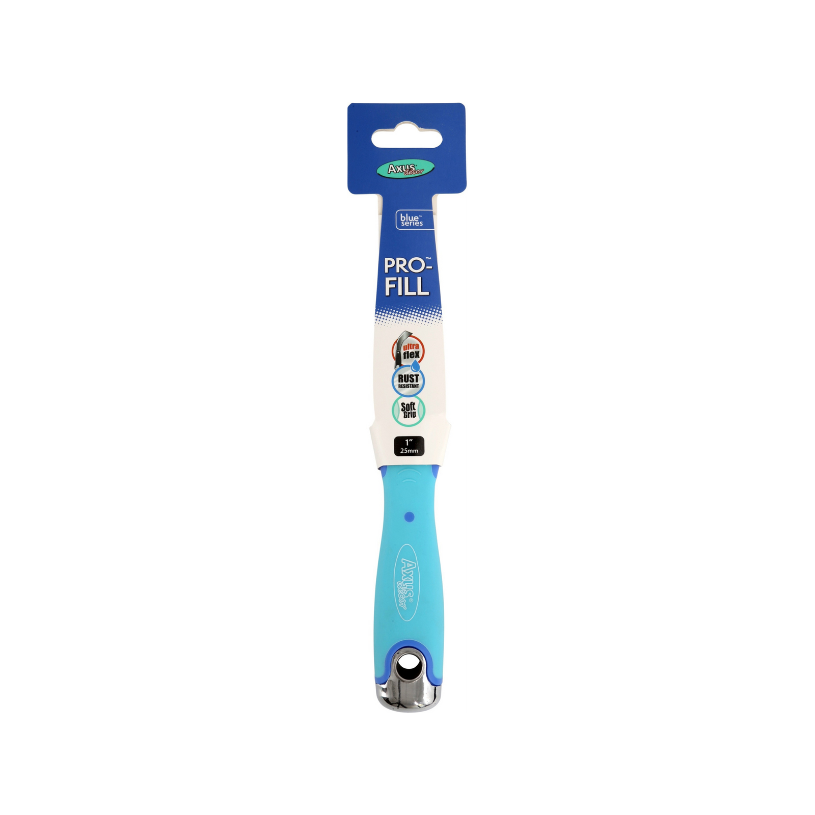 Axus Decor - Pro Fill Filling Knife, Blue Series (1" / 25mm) - Paint Barrier Sheet Dynamite Hardware