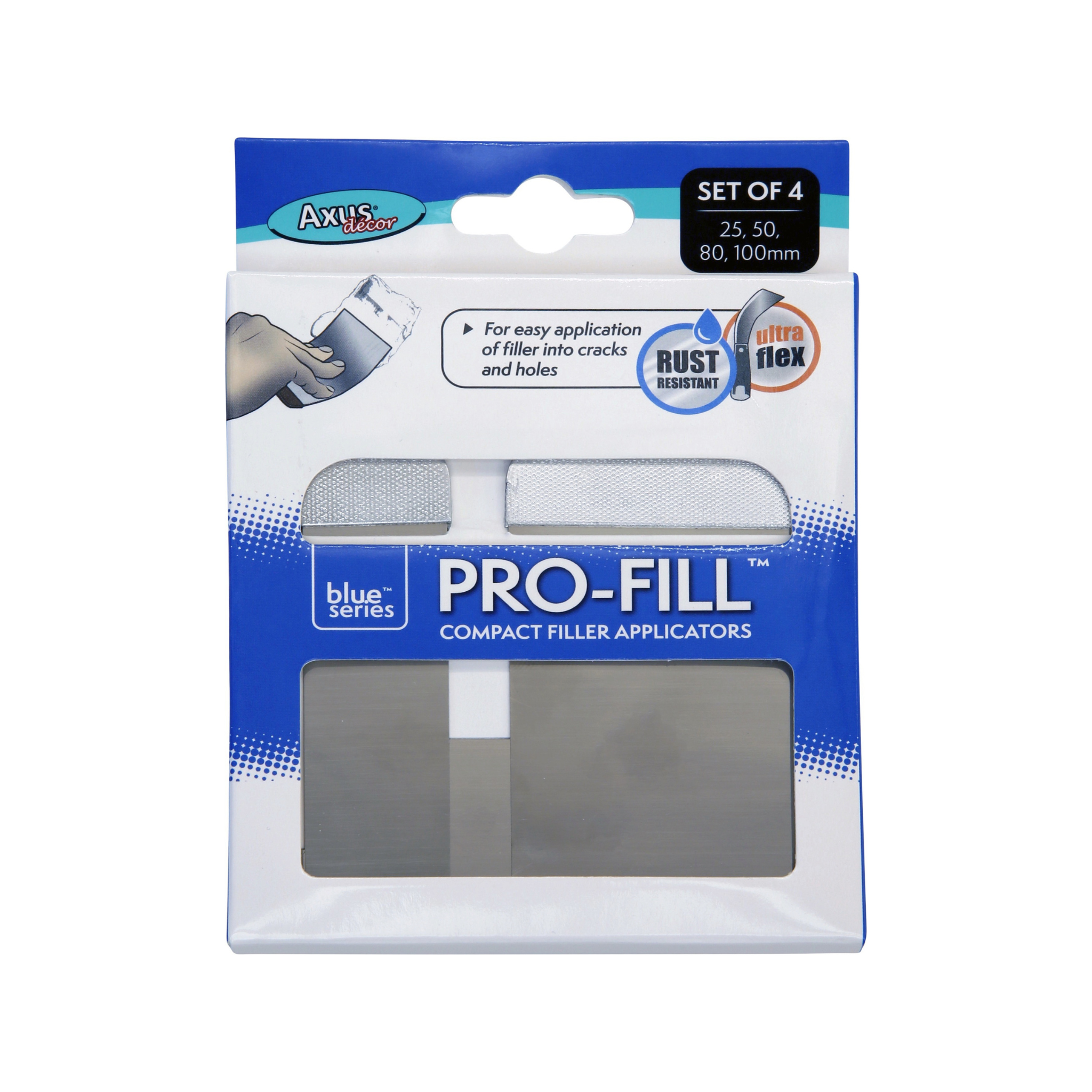 Axus Decor - Pro-Fill Compact Filler Applicators, Blue Series (25mm, 5 ...