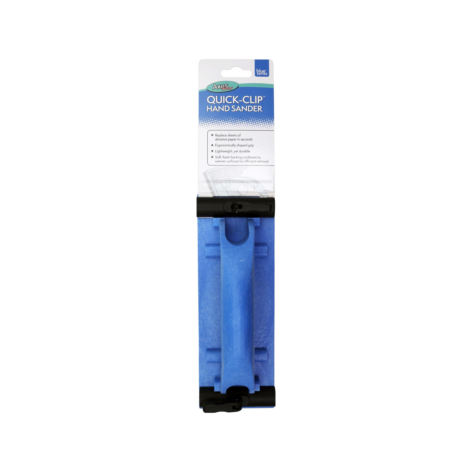 Axus Decor - Quick-Clip Hand Sander, (Blue Series) - Paint Barrier Sheet Dynamite Hardware