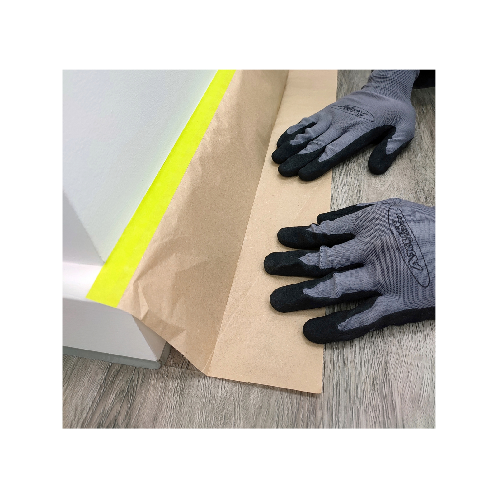 Axus Decor - Static 31 Pre Taped Protection Paper, Blue Series (18cm x 25m) - Paint Barrier Sheet Dynamite Hardware
