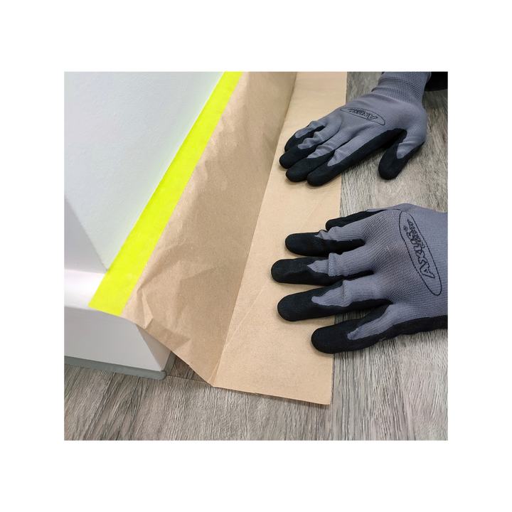 Axus Decor - Static 31 Pre Taped Protection Paper, Blue Series (18cm x 25m) - Paint Barrier Sheet Dynamite Hardware