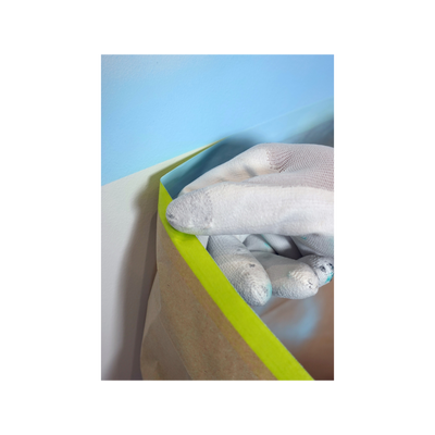 Axus Decor - Static 31 Pre Taped Protection Paper, Blue Series (30cm x 25m) - Paint Barrier Sheet Dynamite Hardware