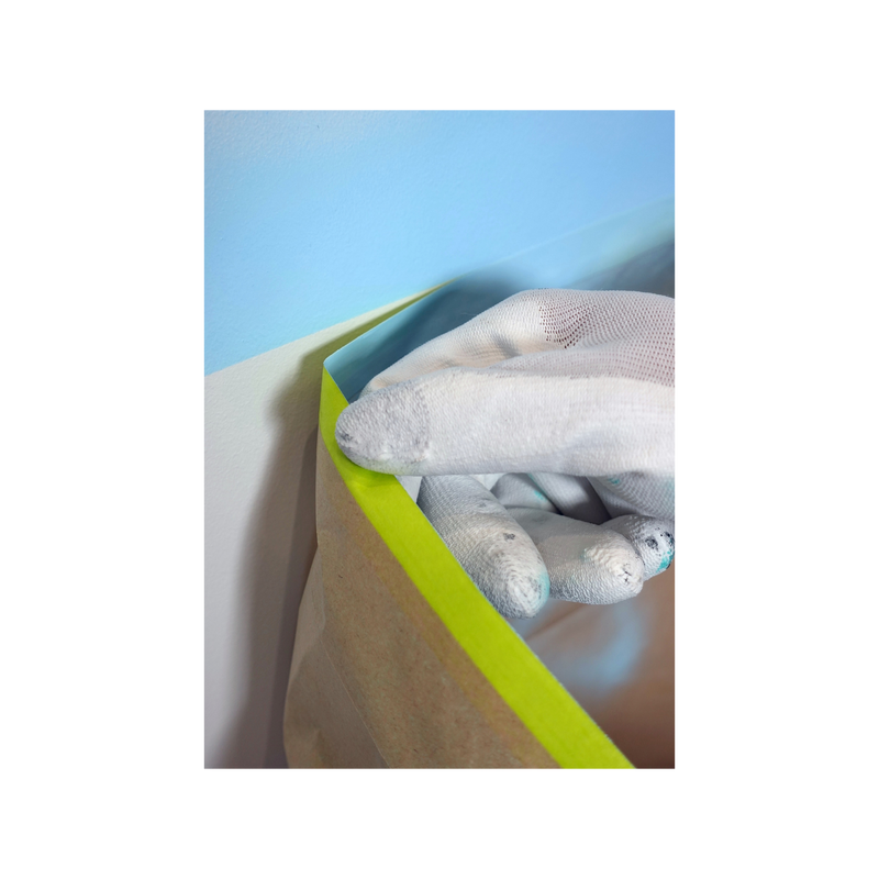 Axus Decor - Static 31 Pre Taped Protection Paper, Blue Series (30cm x 25m) - Paint Barrier Sheet Dynamite Hardware