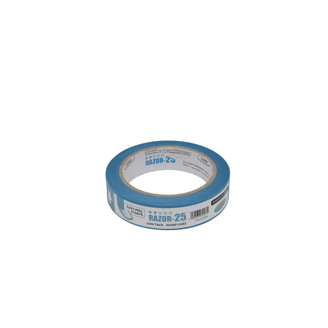 Axus Decor - Razor-25 Low Tack Tape (24mm x 40m) - Painters Tape Dynamite Hardware